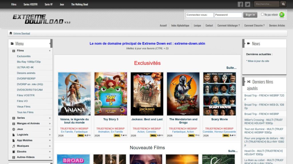 Extreme Down : Voici la nouvelle adresse disponible