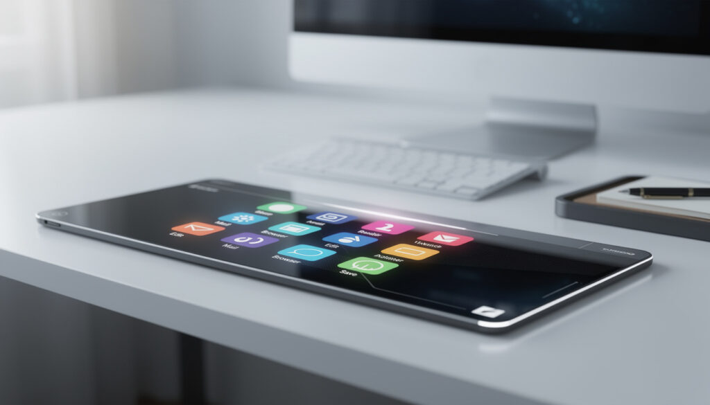 découvrez un tapis de souris tactile innovant qui organise votre espace de travail et élimine le désordre sur le bureau, une invention qui fascine les utilisateurs de reddit.