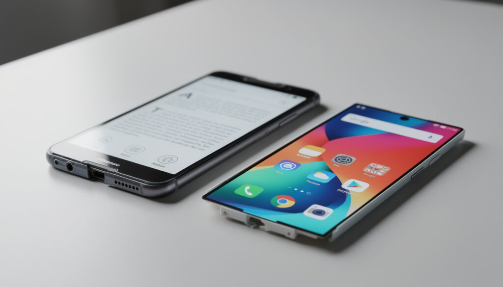 découvrez le nouveau téléphone hisense innovant avec écran à encre électronique et écran lcd détachable au dos : une révolution qui inverse la façon dont vous interagissez avec votre mobile.