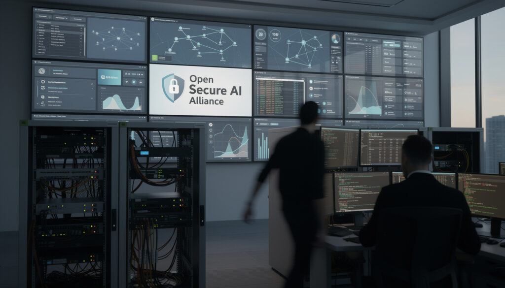nvidia inaugure l'initiative 'open secure ai alliance' visant à renforcer la cybersécurité grâce à la collaboration autour de l'intelligence artificielle ouverte et sécurisée.