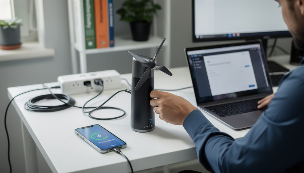 découvrez la ventyra r1, l'éolienne portable qui révolutionne le diy énergétique en dépassant son objectif kickstarter de 90 fois, offrant une recharge rapide de téléphone en seulement 35 minutes.