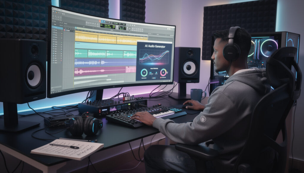 découvrez les 5 meilleurs logiciels d'intelligence artificielle pour composer de la musique et créer des effets sonores innovants facilement.
