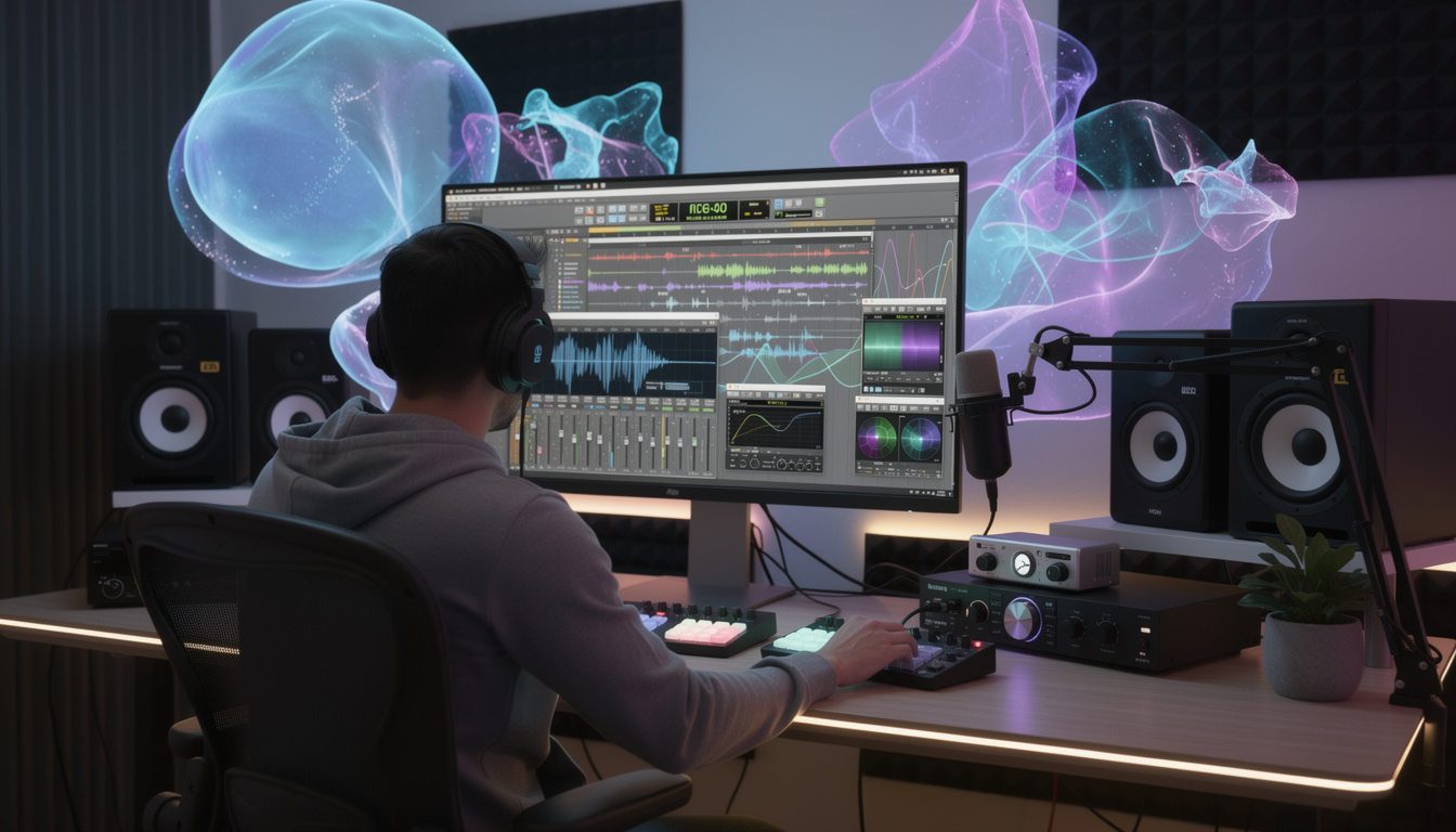 découvrez le top 5 des logiciels d'intelligence artificielle pour créer facilement de la musique et des effets sonores de qualité professionnelle.