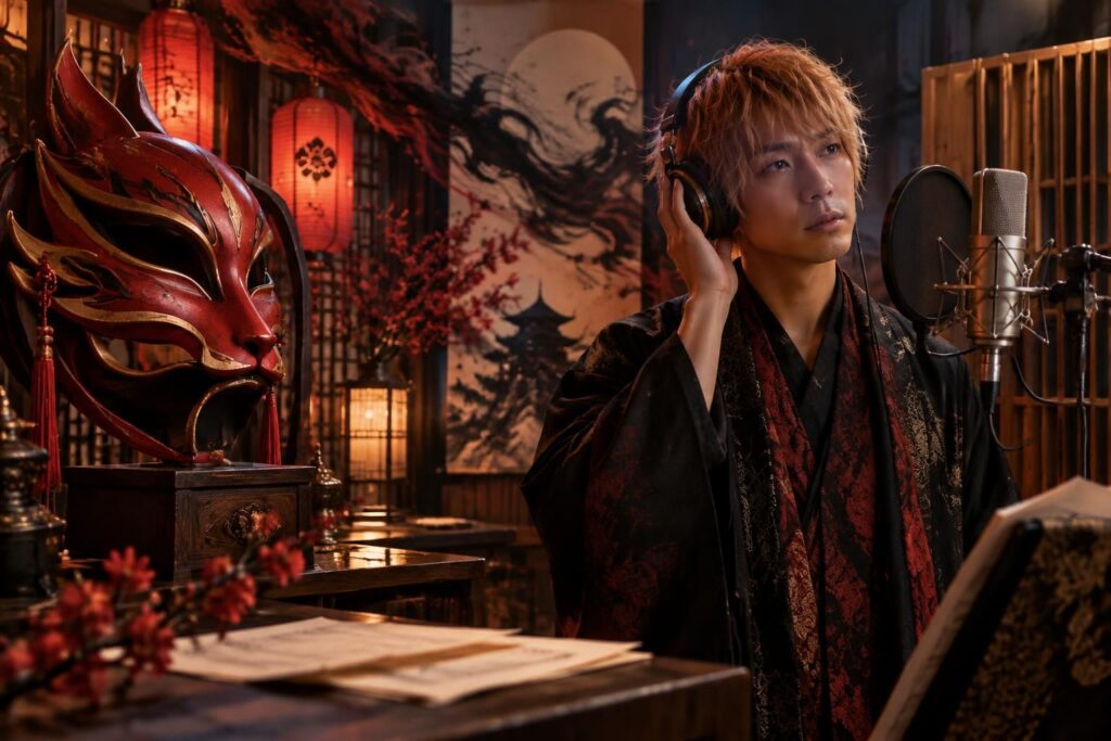 le chanteur yuya tegoshi rejoint le casting vocal de l’anime the vermilion mask, enrichissant la distribution de la série.